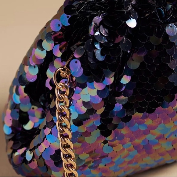 Maeve by Anthropologie Iridescent Sequin Clutch Chain - Picture 6 of 6